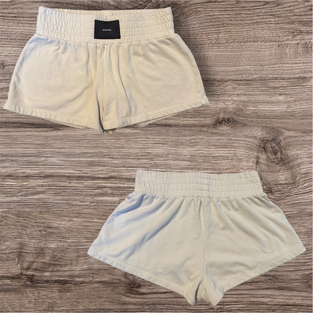 Talentless Boxing Cream Athletic Shorts
